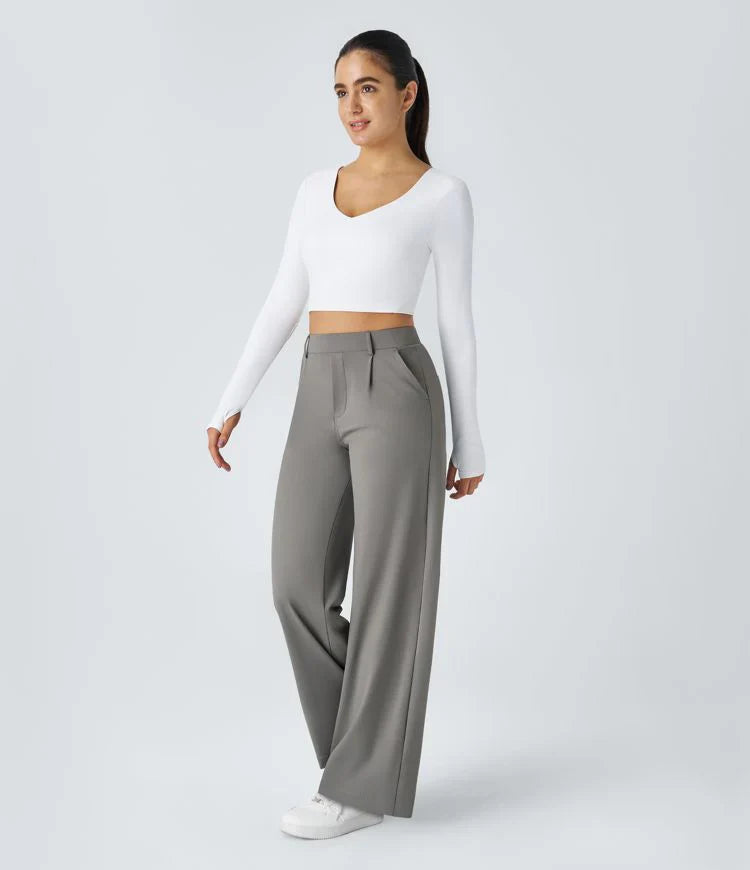 Aurel | Pantalone Elastico Elegante a Vita Alta