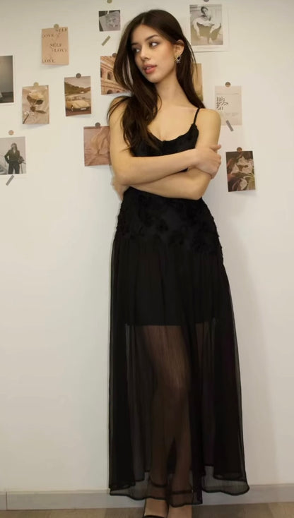 Angel | Abito Elegante Lungo Rose
